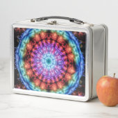 Levendige Rainbow Kaleidoscoop Kleurrijke Mandala (In situ)