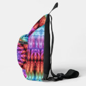Levendige Rainbow Kaleidoscoop Kleurrijke Mandala Sling Bag (Rechts)