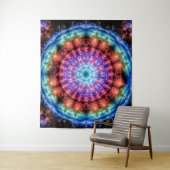 Levendige Rainbow Kaleidoscoop Kleurrijke Mandala Wandkleed (In situ)