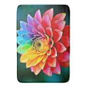 Levendige Rainbow Petal Dream Art Badmat (Voorkant Verticaal)