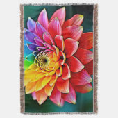 Levendige Rainbow Petal Dream Art Deken (Voorkant Verticaal)