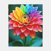 Levendige Rainbow Petal Dream Art Fleece Deken (Voorkant)