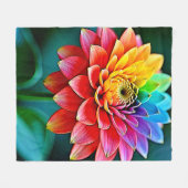 Levendige Rainbow Petal Dream Art Fleece Deken (Voorkant (Horizontaal))