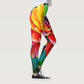 Levendige Rainbow Petal Dream Art Leggings (Rechts)