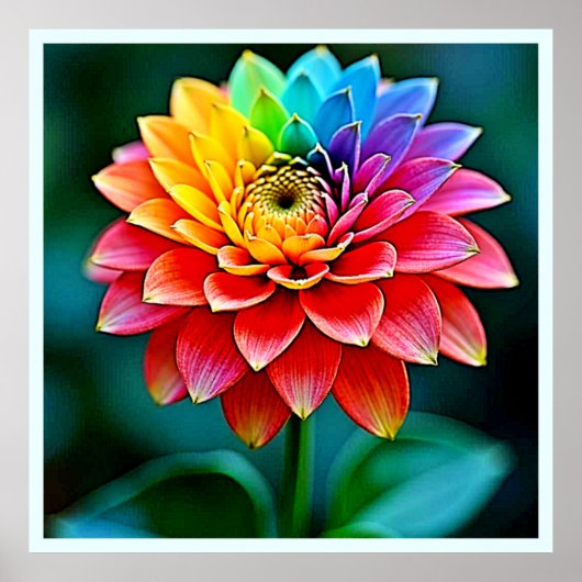 Levendige Rainbow Petal Dream Art Poster (Voorkant)