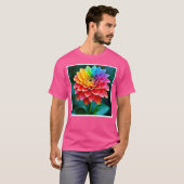 Levendige Rainbow Petal Dream Art T-shirt (Voorkant volledig)