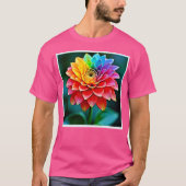 Levendige Rainbow Petal Dream Art T-shirt (Voorkant)