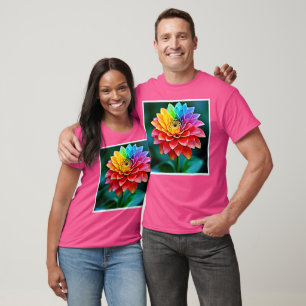 Levendige Rainbow Petal Dream Art T-shirt