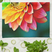 Levendige Rainbow Petal Dream Art Theedoek (Gevouwen)