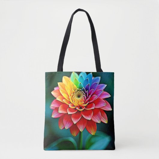 Levendige Rainbow Petal Dream Art Tote Bag (Voorkant)