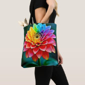 Levendige Rainbow Petal Dream Art Tote Bag (Dichtbij)