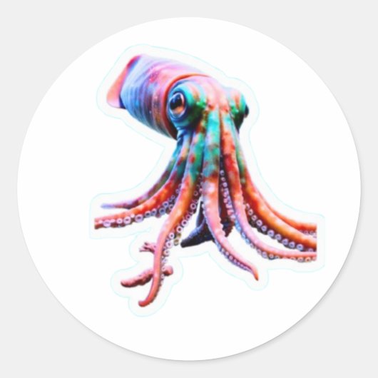 Levendige Rainbow Reef Pijlinktvis Sticker - Tripp (Voorkant)