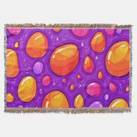 Levendige Raindrop Cartoon Art Deken (Voorkant)