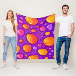 Levendige Raindrop Cartoon Art Fleece Deken