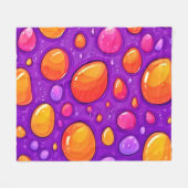 Levendige Raindrop Cartoon Art Fleece Deken (Voorkant (Horizontaal))