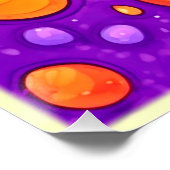 Levendige Raindrop Cartoon Art Perfect Poster (Hoek)