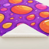 Levendige Raindrop Cartoon Art Sherpa Deken (3/4)
