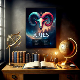 Levendige  Ram Zodiac Sign Poster