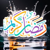 Levendige Ramadan Kareem Arabische kalligrafie Isl Sticker