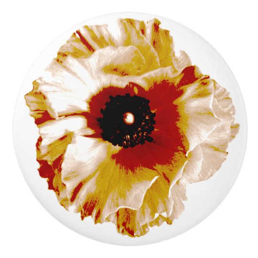 levendige ranunculus keramische knop (Voorkant)