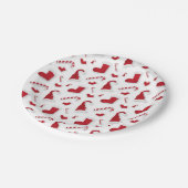 Levendige Red Hue Premium Kwaliteit Handige Party Papieren Bordje (Gekanteld)