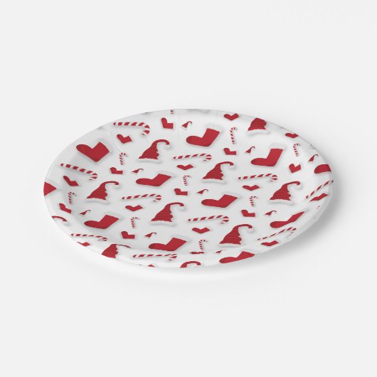 Levendige Red Hue Premium Kwaliteit Handige Party Papieren Bordje (Gekanteld)