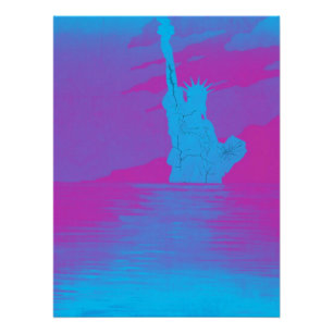 Levendige reflecties van vrijheid gekraakt perfect poster