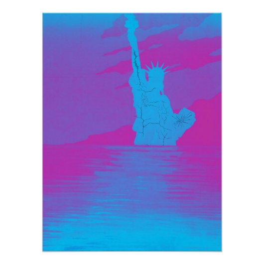 Levendige reflecties van vrijheid gekraakt perfect poster (Voorkant)