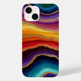 Levendige Regenboog Agate Geode Case-Mate iPhone 14 Hoesje