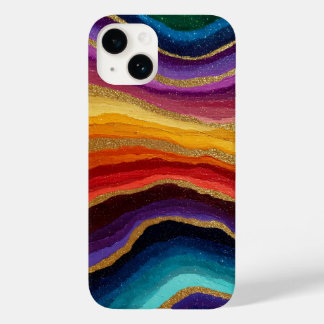 Levendige Regenboog Agate Geode Case-Mate iPhone 14 Hoesje