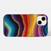 Levendige Regenboog Agate Geode iPhone Hoesje (Achterkant horizontaal)