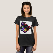 Levendige Regenboog Betta Vis T-shirt (Voorkant volledig)