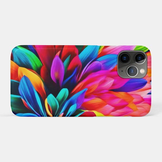 Levendige Regenboog Bloem Abstract Case-Mate iPhone Case (Achterkant (horizontaal))