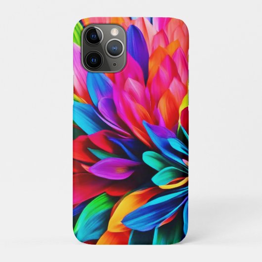 Levendige Regenboog Bloem Abstract Case-Mate iPhone Case (Achterkant)