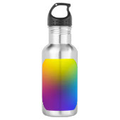 Levendige Regenboog Bol Geometrisch Ontwerp Waterfles (Voorkant)