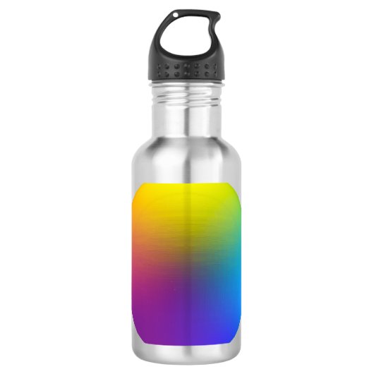 Levendige Regenboog Bol Geometrisch Ontwerp Waterfles (Voorkant)