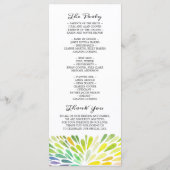 Levendige regenboog bruiloft programmakaart (Achterkant)