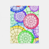 Levendige Regenboog Concentrische Cirkels  Fleece Deken (Voorkant)