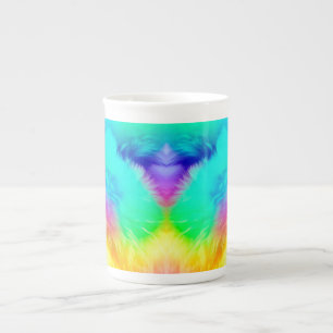 Levendige Regenboog Fluffy Vacht Textuur-75201 Porselein Kop