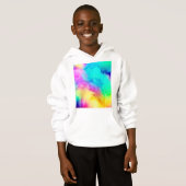 Levendige Regenboog Fluffy Vacht Textuur Achtergro (Voorkant volledig)
