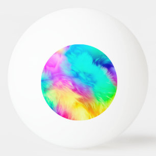 Levendige Regenboog Fluffy Vacht Textuur Achtergro Pingpongbal