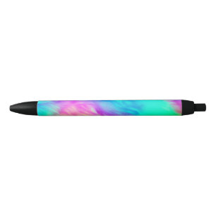 Levendige Regenboog Fluffy Vacht Textuur Achtergro Zwarte Inkt Pen