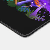 Levendige regenboog gloeiende paddenstoelen bureaumat (Hoek)