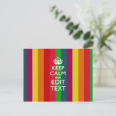 Levendige regenboog kalm houden en Jouw tekst aanp Briefkaart (Staand voorkant)