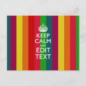 Levendige regenboog kalm houden en Jouw tekst aanp Briefkaart (Voorkant)