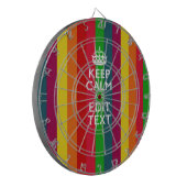 Levendige regenboog kalm houden en Jouw tekst aanp Dartbord (Voorkant Links)