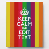 Levendige regenboog kalm houden en Jouw tekst aanp Fotoplaat (Voorkant)