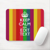 Levendige regenboog kalm houden en Jouw tekst aanp Muismat (Met muis)