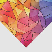 Levendige regenboog kleuren Glas in lood effect Tissuepapier (Detail)