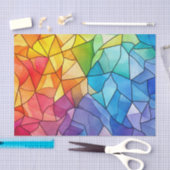 Levendige regenboog kleuren Glas in lood effect Tissuepapier (Craft)